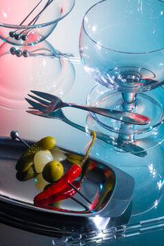 Empty Cocktail Glass Still Life