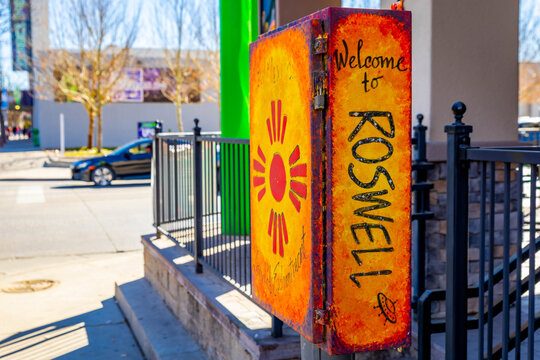 Alien Themed Street Decorations in Roswell New Mexico