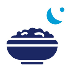 Obraz premium Iftar Rice Bowl Duotone