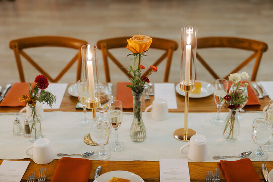 Simple Wedding Reception Table