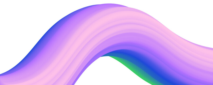 Fluid wave with vibrant pink blue and green gradients flowing smoothly
