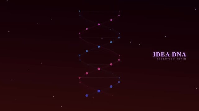 An abstract visualization of AI powered brainstorming unfolds as a luminous double helix of interconnected data points evolves within a dark digital void representing cognitive growth