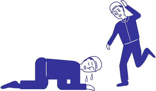 現場の熱中症対策のイラスト