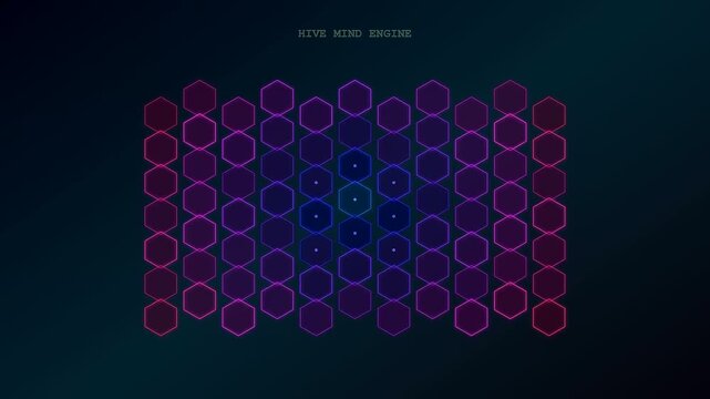 An abstract visualization of AI powered brainstorming where glowing hexagonal neural networks expand across a dark digital void to represent complex machine learning and cognitive processing