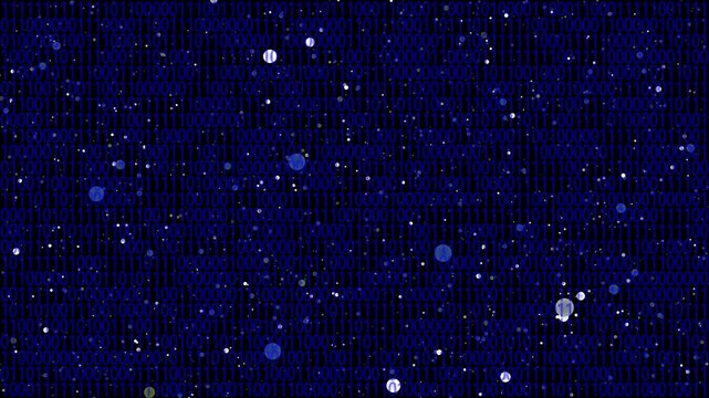 Binary code animation on a smooth gradient color background creating a modern digital abstract look. Flowing data stream with clean motion design.