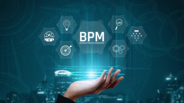 Business Process Management concept showing workflow analysis, process optimization, team collaboration, automation, and performance improvement Marrow
