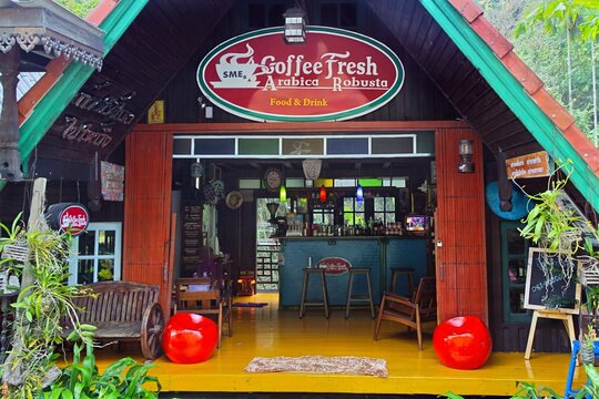 Coffee shop in Ranong Province, Thailand