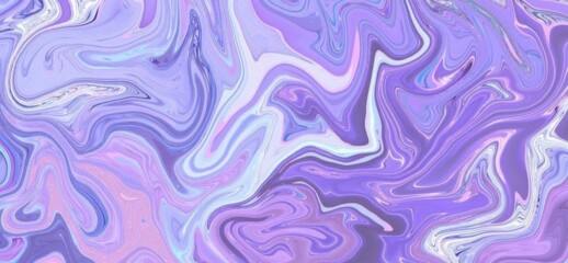 Fototapeta premium Vibrant purple liquid swirls in a mesmerizing abstract pattern on a white background.