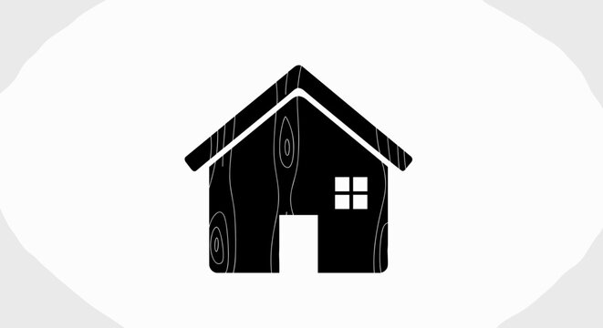 Simple Black House Icon Design 1.
