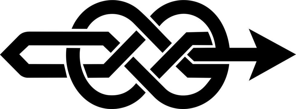 Celtic knot arrow vector