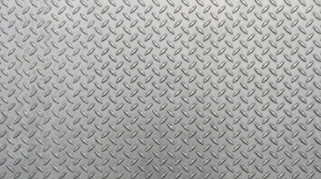 Textured metallic diamond plate background, industrial and durable surface for construction and flooring applications
