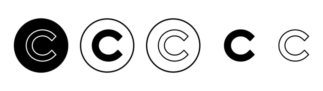 Copyright icon vector. copyright sign and symbol