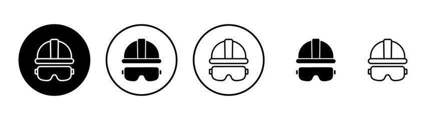 Fototapeta premium Helmet icon vector. Motorcycle helmet sign and symbol. Construction helmet icon. Safety helmet