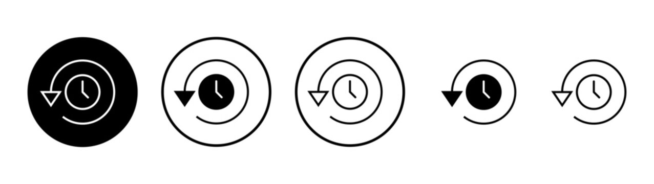 History icon vector. recent event history sign and symbol