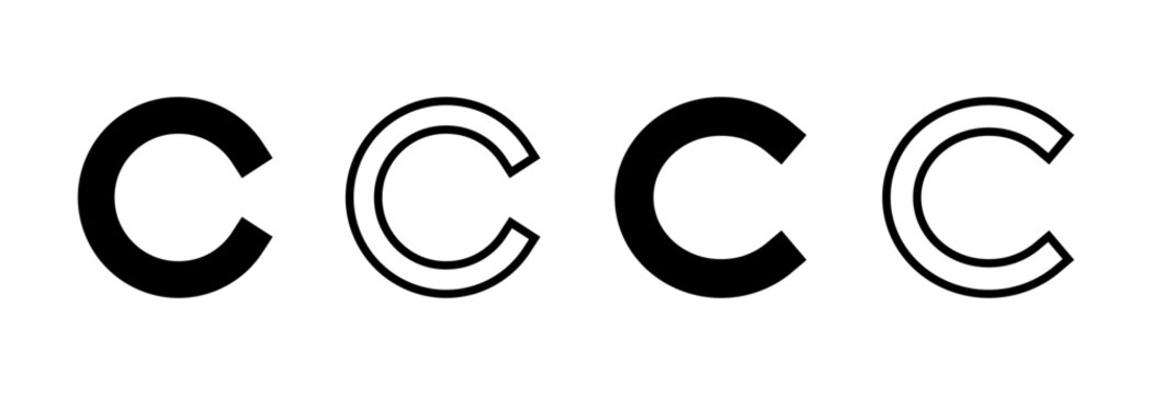 Copyright icon vector illustration. copyright sign and symbol