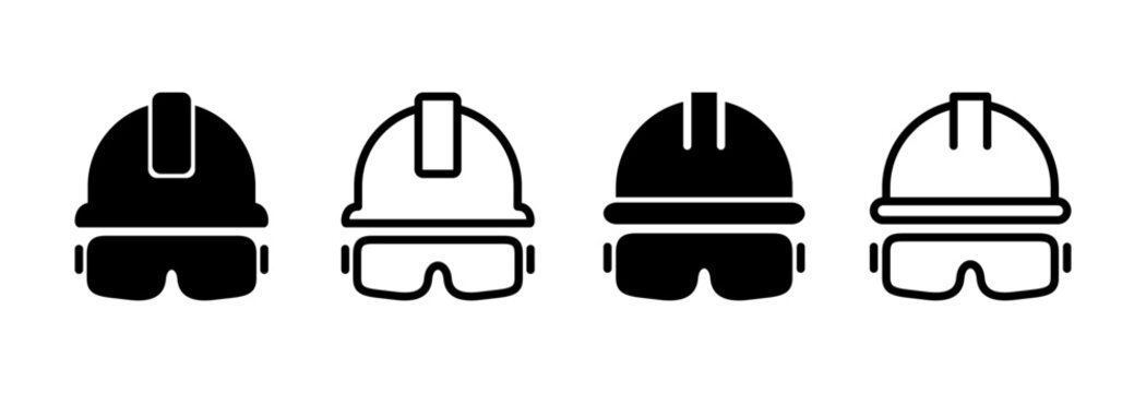 Helmet icon vector illustration. Motorcycle helmet sign and symbol. Construction helmet icon. Safety helmet