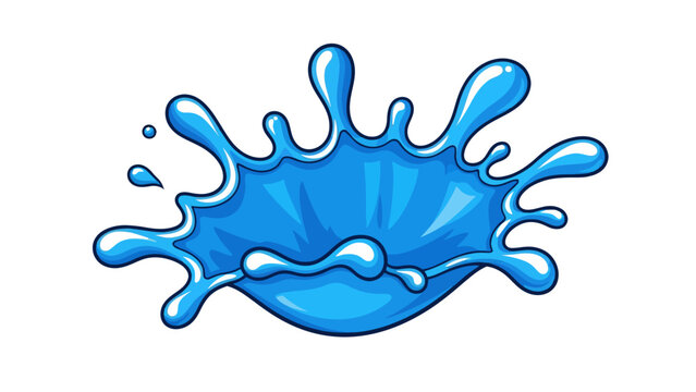 Blue Water Splash Droplet.
