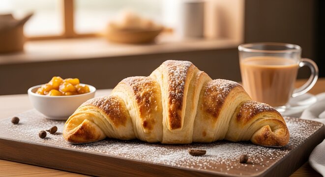 croissant and coffee