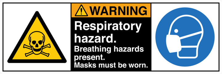 Obraz premium Safety Sign Warning Respirato...