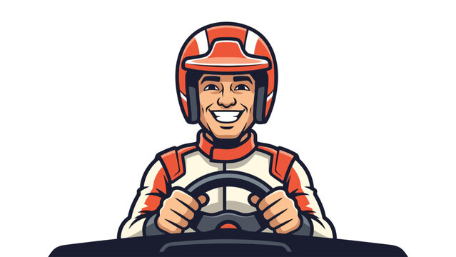 Man in racing suit.