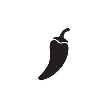 Hot pepper icon silhouette vector design art illustration.