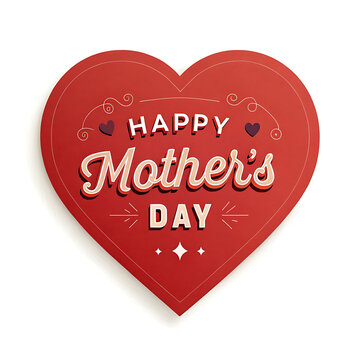 Happy mother's day heart shape design