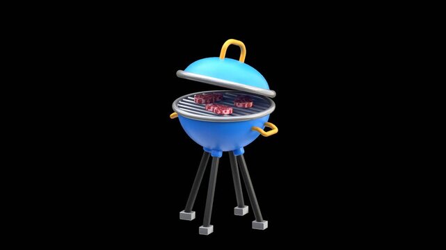 3D BBQ Grill | Alpha Channel