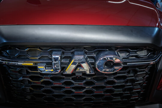 BELGRADE, SERBIA - MARCH 22, 2026: Logo of JAC Motors on an SUV in belgrade. JAC Motors or Anhui Jianghuai Automobile Group is a chinese automotive manufacturer.