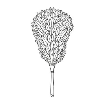 Duster, Cleaning Tool, Feather Brush, Isolated, White Background