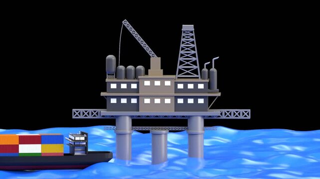3D Oil Supply | Alpha Channel