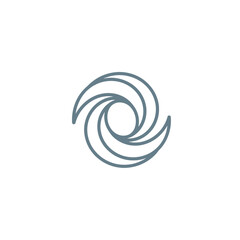 Naklejka premium Abstract Swirl Vortex Symbol Icon Design.