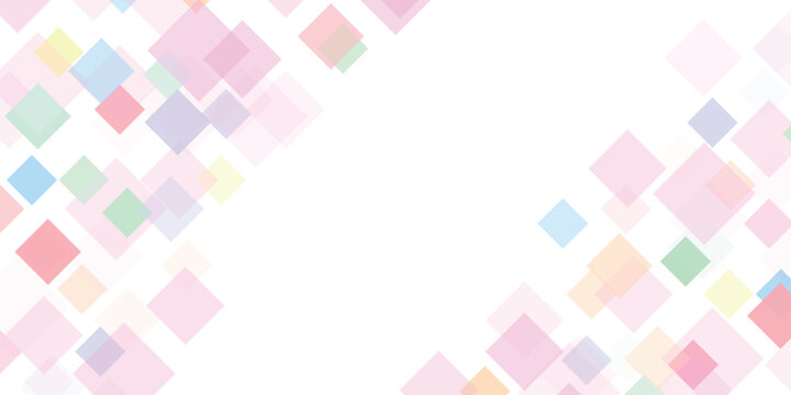 Minimalist Abstract Background With Pastel Colorful Geometric Diamond Shapes