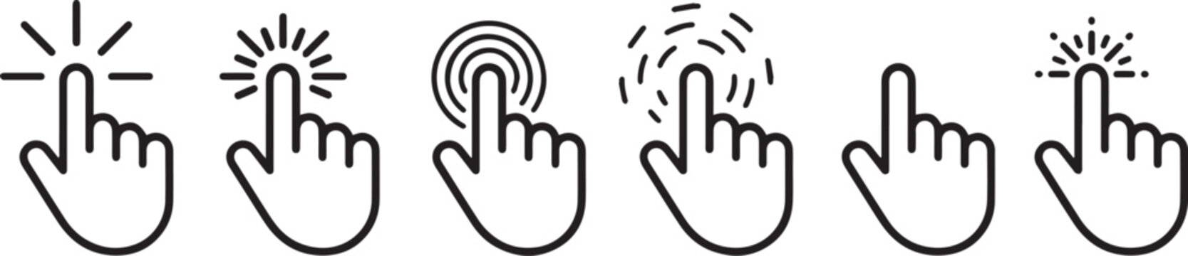 Cursor Hand Icons Clicking