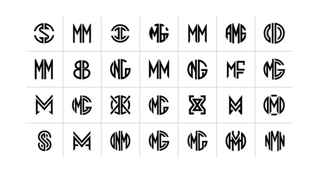 Monogram Letters Collection: Initials, Emblems, and Decorative Typography