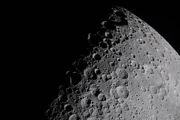 Captured by the Artemis II crew, the heavily cratered terrain of the eastern edge of the South Pole-Aitken. Image Credit: NASA © Abstract51