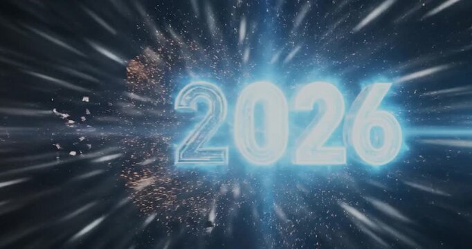 New Year Time Transition Future Concept.