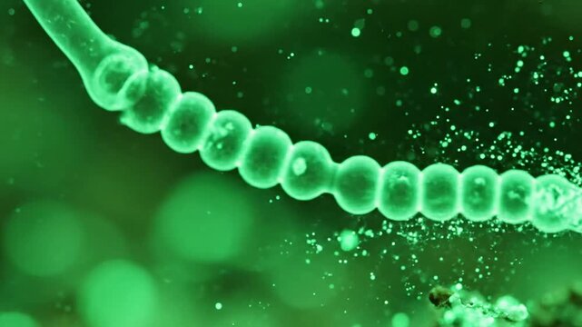 Cyanobacteria Algae Bloom Microscopic View.