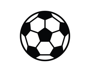 Fototapeta premium A detailed black and white graphic illustration of a soccer ball with polygon panels.