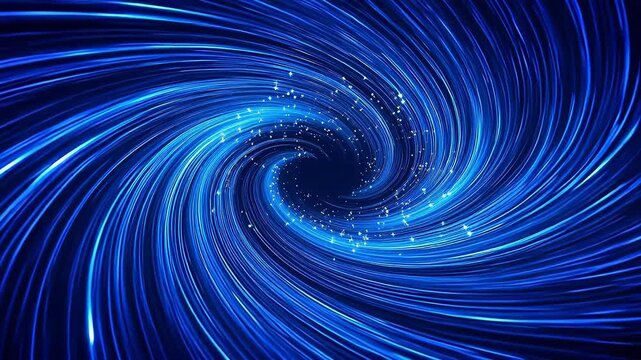 Blue glowing spiral pattern