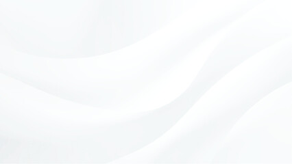 Obraz premium Smooth white abstract background with curved lines and soft gradients