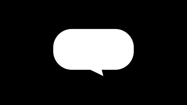 Message bubble typing animation. Chat message in motion graphics,n Internet message cloud conversation - typing animation,
typing text message cloud conversation, text SMS message chatting 