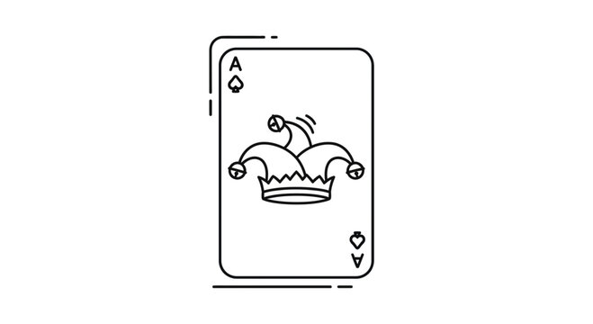 Ace of Spades Joker Playing Card Icon