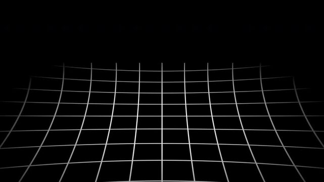 Cinematic perspective wireframe floor. Realistic 3D moving grid for digital architecture and tech-focused visuals. 4K loop.