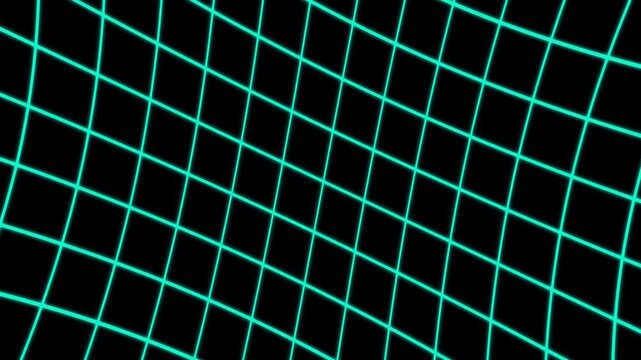 Authentic 3D cyber floor with perspective wireframe. Seamless looping grid for futuristic data and tech editing. Premium 4K.
