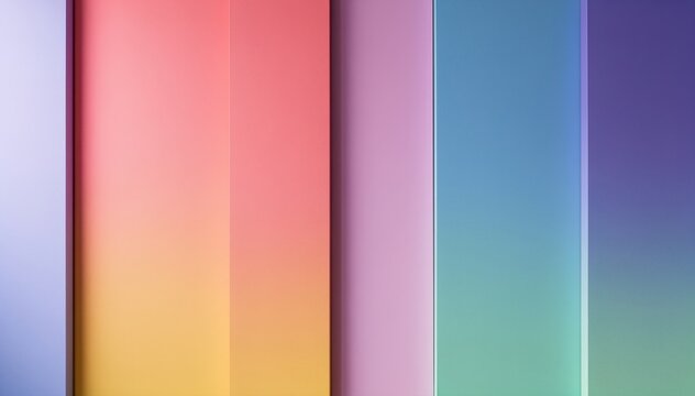 Chromatic Harmony: A captivating abstract composition showcasing vertical sheets of blended pastel colors, creating a vibrant display of artistic beauty. 