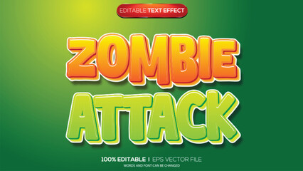 3d text effect zombie attck theme © Ardhy