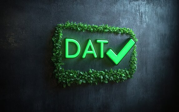 minimal split composition with dark textured wall, vertical cluster of green leaves and wide soft green gradient panel evoking calm modern serenity