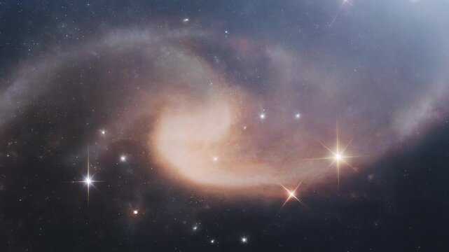 Vibrant Spiral Galaxy and Deep Space Stars Generative AI