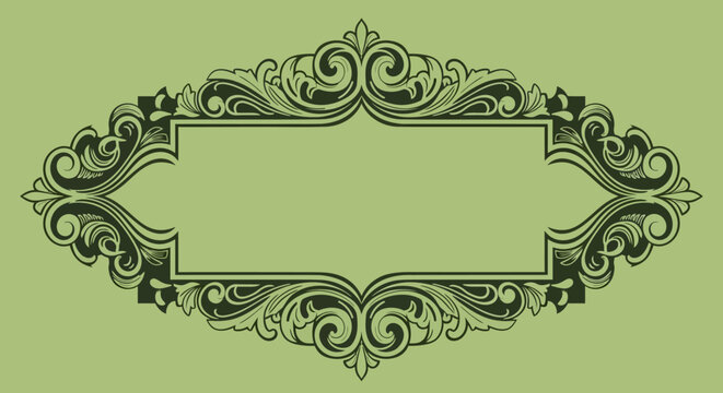 Ornate Frame Border Decoration Design.