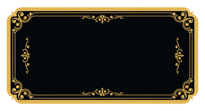 Ornate gold border frame element.